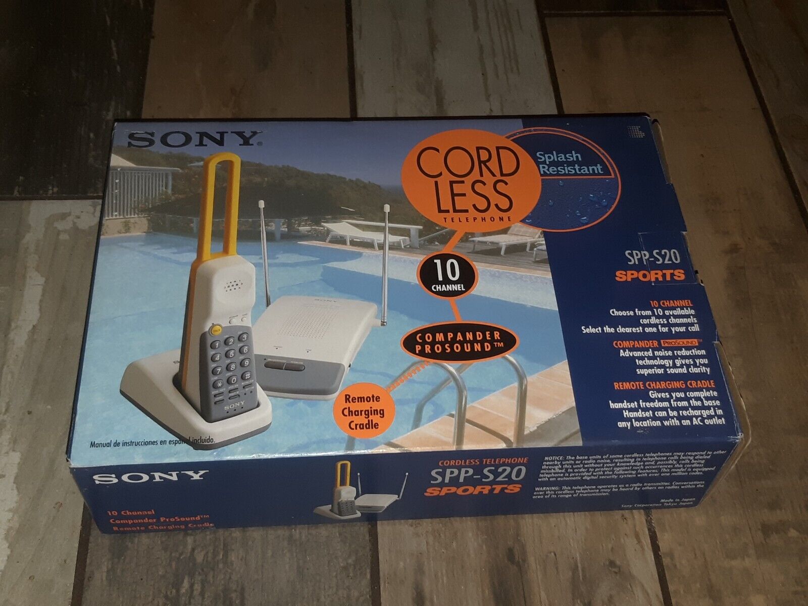 RARE VINTAGE SONY SPORTS SPP-S20 CORDLESS PHONE NEW 10 CHANNEL VERY VERY RARE