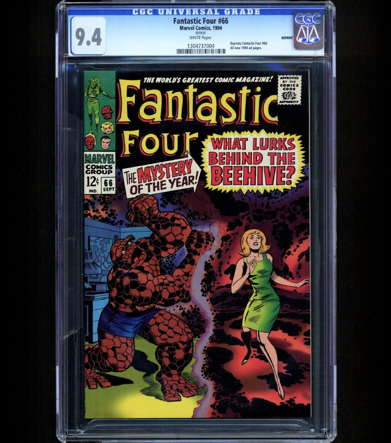 Fantastic Four #66 CGC 9.4 WARLOCK JC Penny Reprint Front Identical to 1967 RARE
