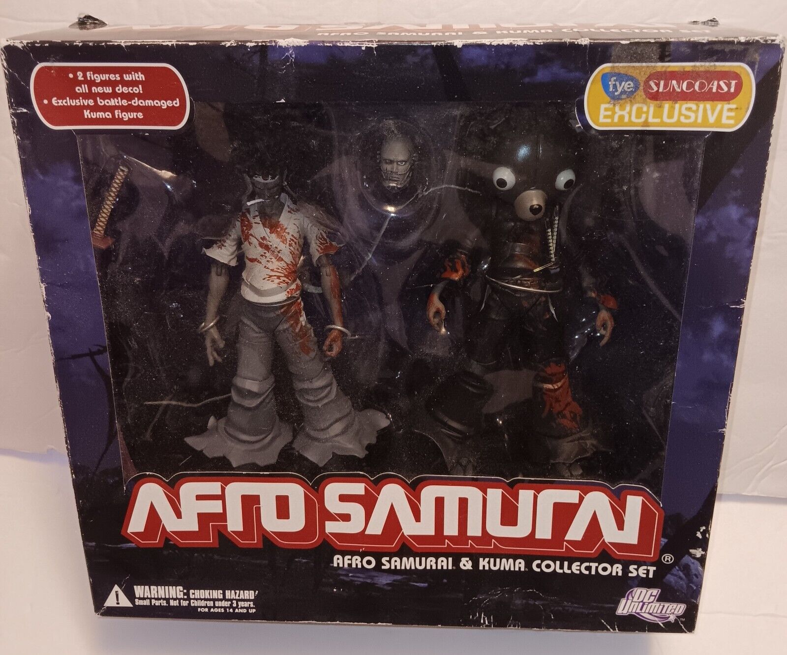 Afro Samurai and Kuma Collector Set Dc unlimited Suncoast FYE exclusive