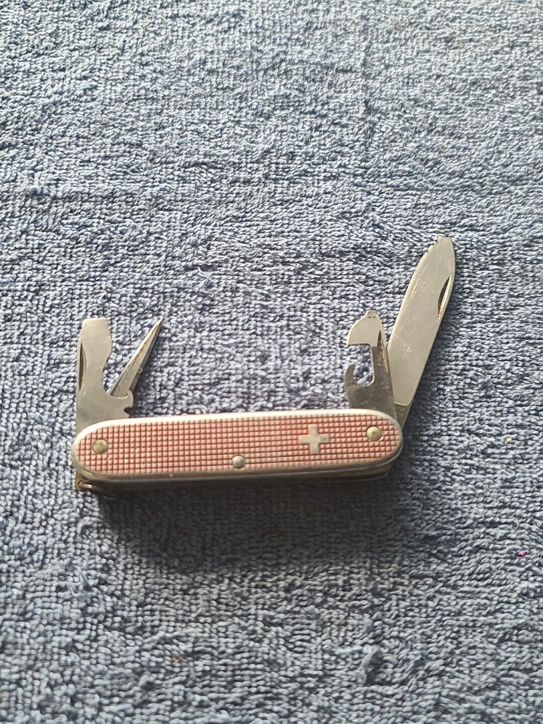Vintage Victorinox Pioneer Red Alox Old Cross Swiss Army Knife - Collectable 