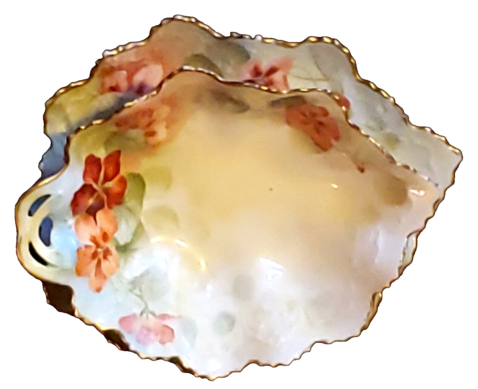Antique Porcelain MZ Austria Mayonaise Dish w/Underplate