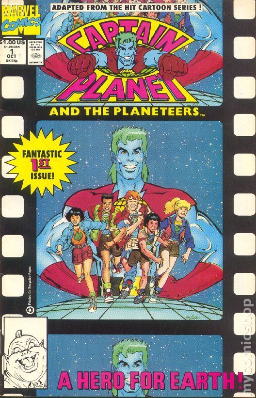 Captain Planet #1 FN 1991 Stock Image