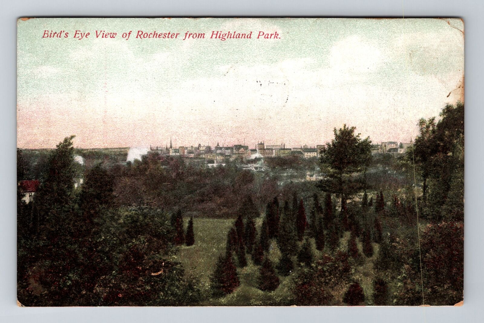 Rochester NY-New York, Bird's Eye of Rochester, c1909 Vintage Souvenir Postcard