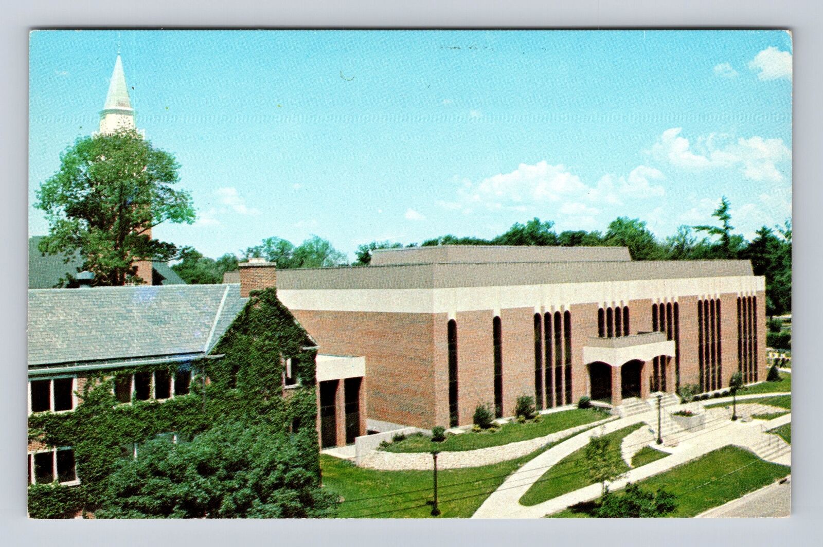 Wheaton IL- Illinois, The Library, Wheaton College, Antique, Vintage Postcard