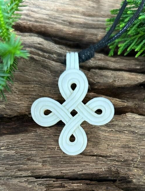 Historical Celtic / Vikings Pagan Infinity cross pendant, Handmade unique piece