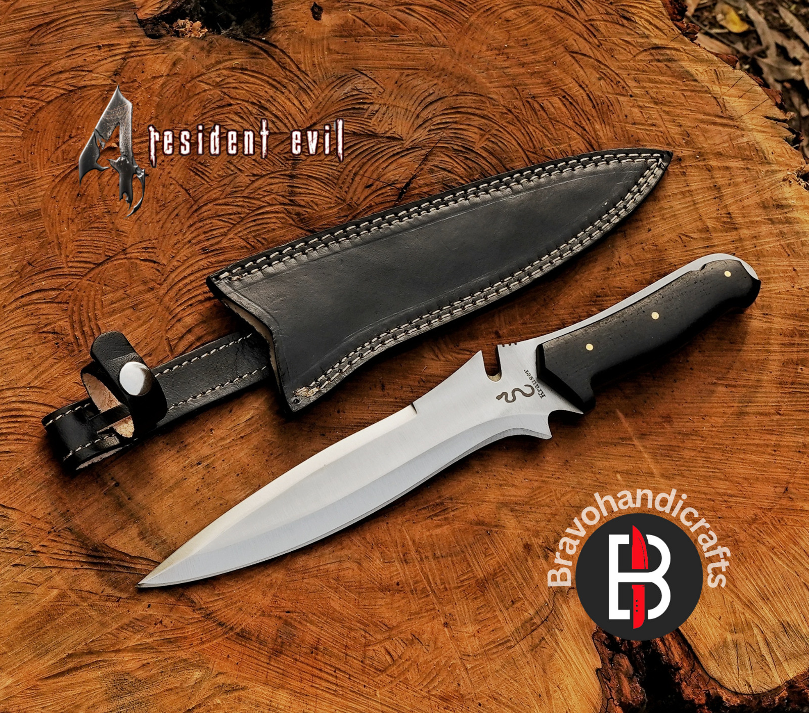 Handmade RE4 Jack Krauser's Knife Spring Steel Resident Evil 4 Movie Replica USA