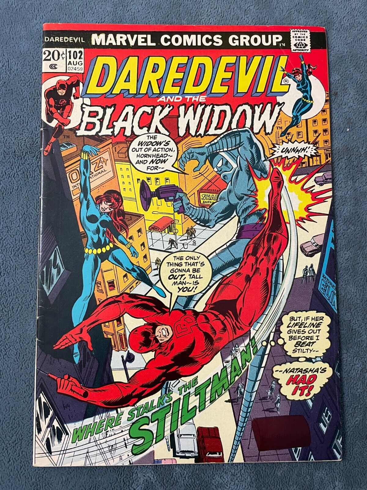 Daredevil #102 1973 Marvel Comic Book Bronze Age Black Widow Rich Buckler FN/VF