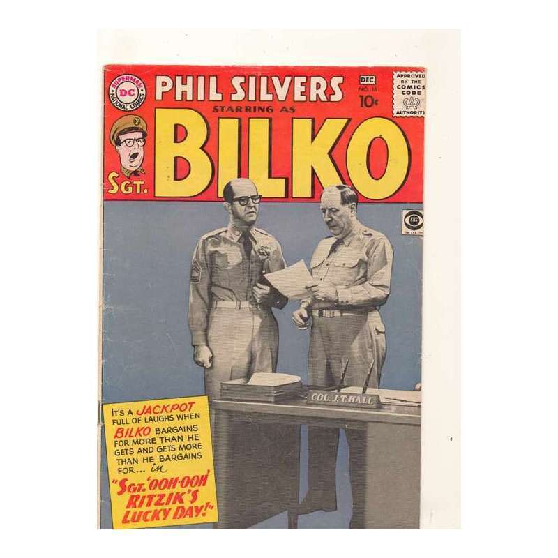Sergeant Bilko #16 1957 series DC comics Fine Full description below [r`