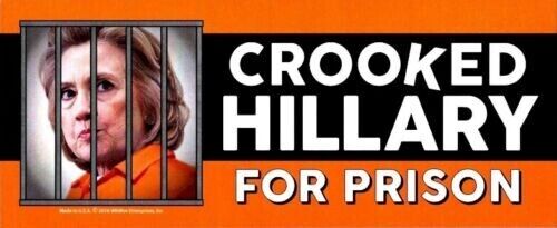 Crooked Hillary for Prison sticker