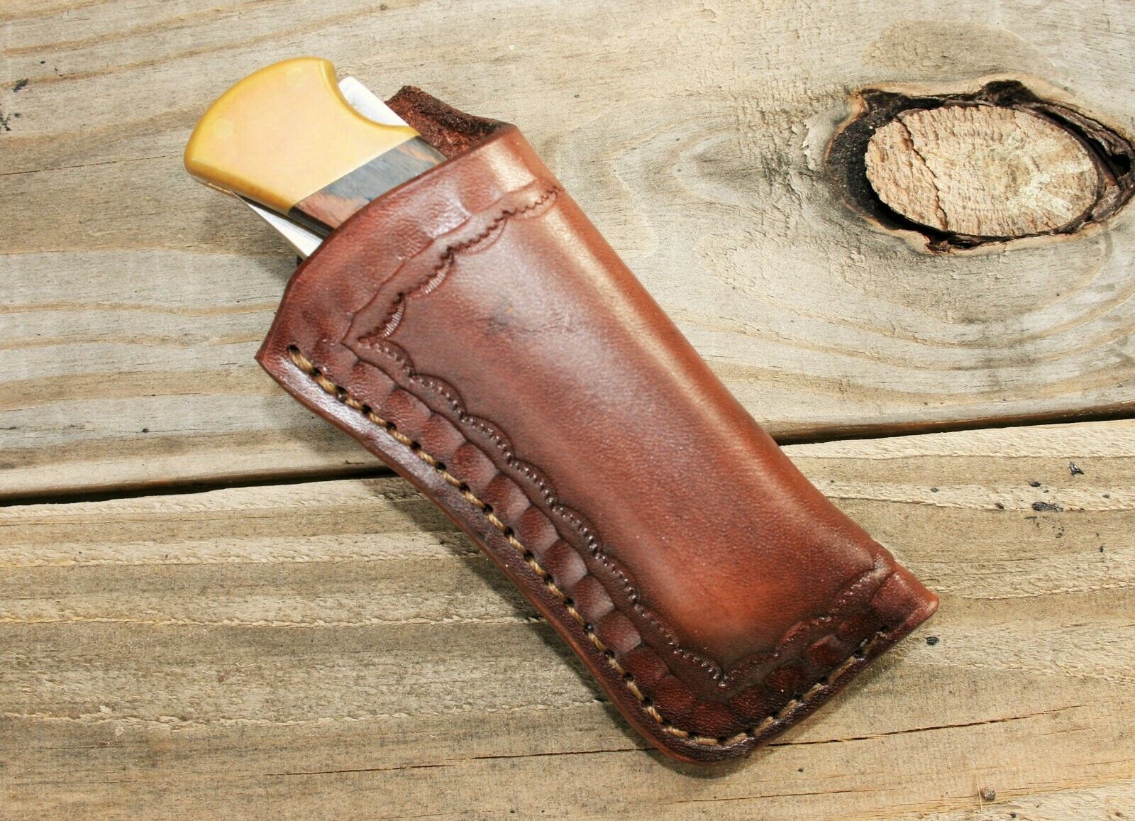 Custom Leather Sheath for Buck 110