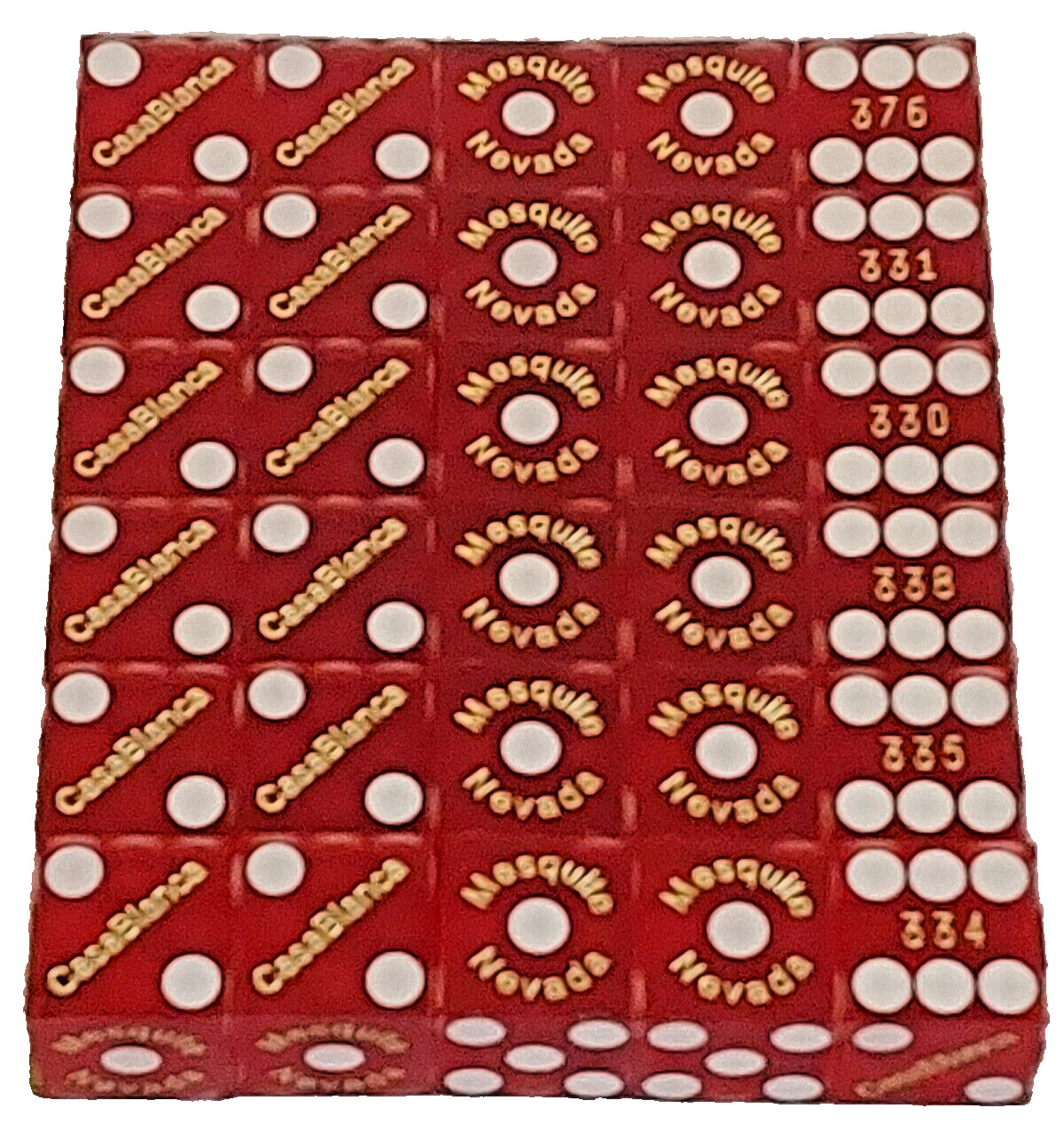 Dice Casablanca Casino & Resort Mesquite NV Red Frosted 19mm 6-Sticks (30 Dice)