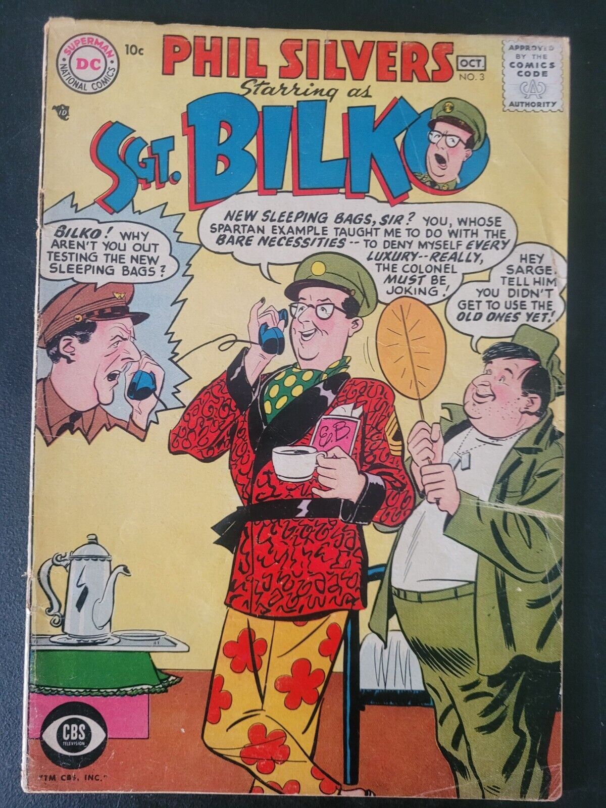 PHIL SILVERS Starring in SGT. BILKO #3 (1957) DC COMICS SILVER AGE HUMOR WAR