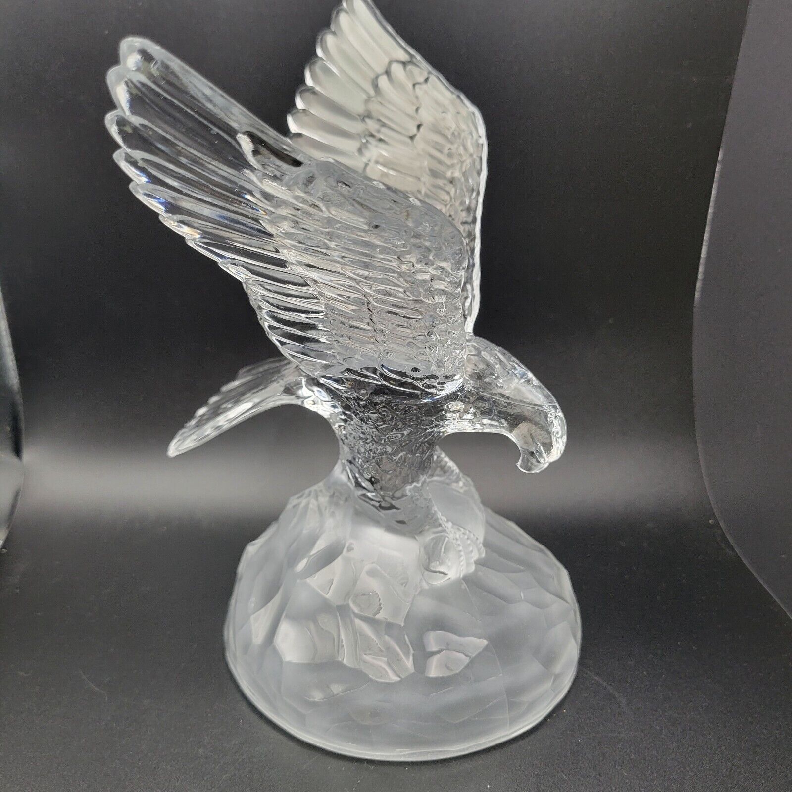 Cristal d\'Arques Crystal Glass Bald Eagle Statue Figurine ~ 8\