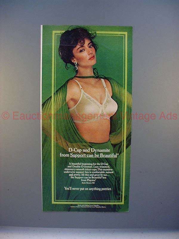 1980 Playtex Support Can Be Beautiful Bra Ad - Dynamite