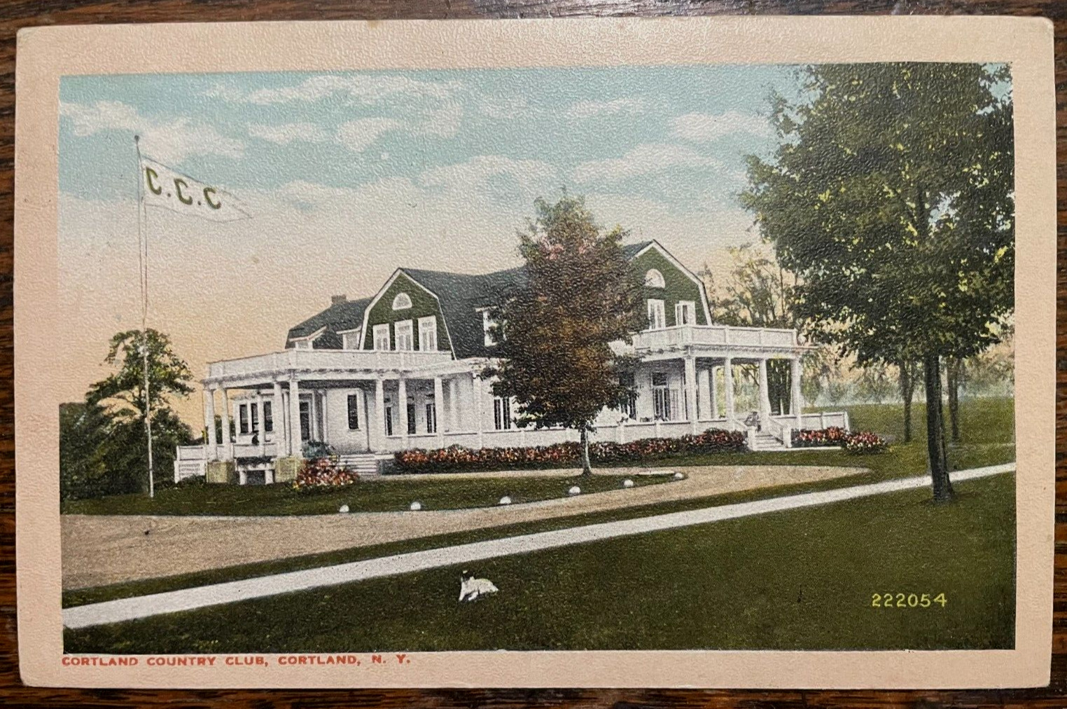 Vintage Postcard 1917 Cortland Country Club, Cortland, New York
