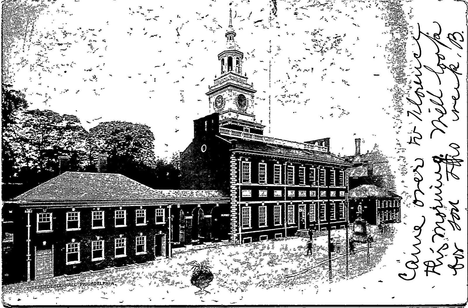 Postcard  Posted1907 Independence Hall Philadelphia Pennsylvania  [do]