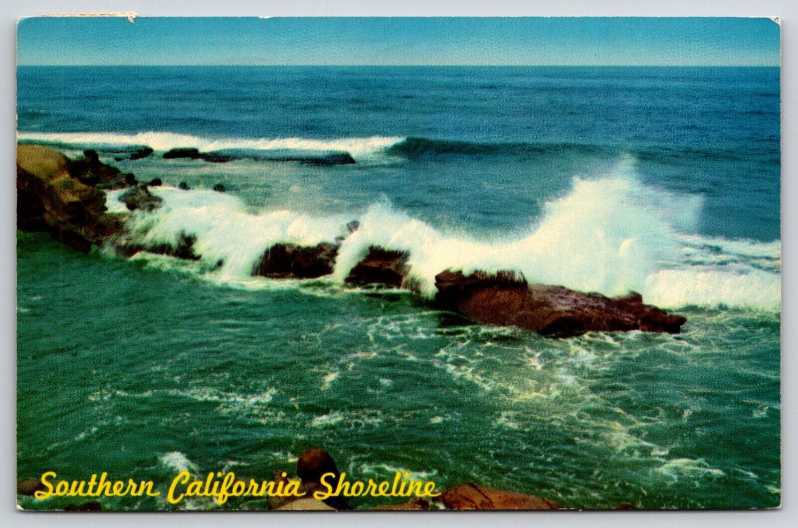 Postcard California Breakers Southern Ocean Front 1967