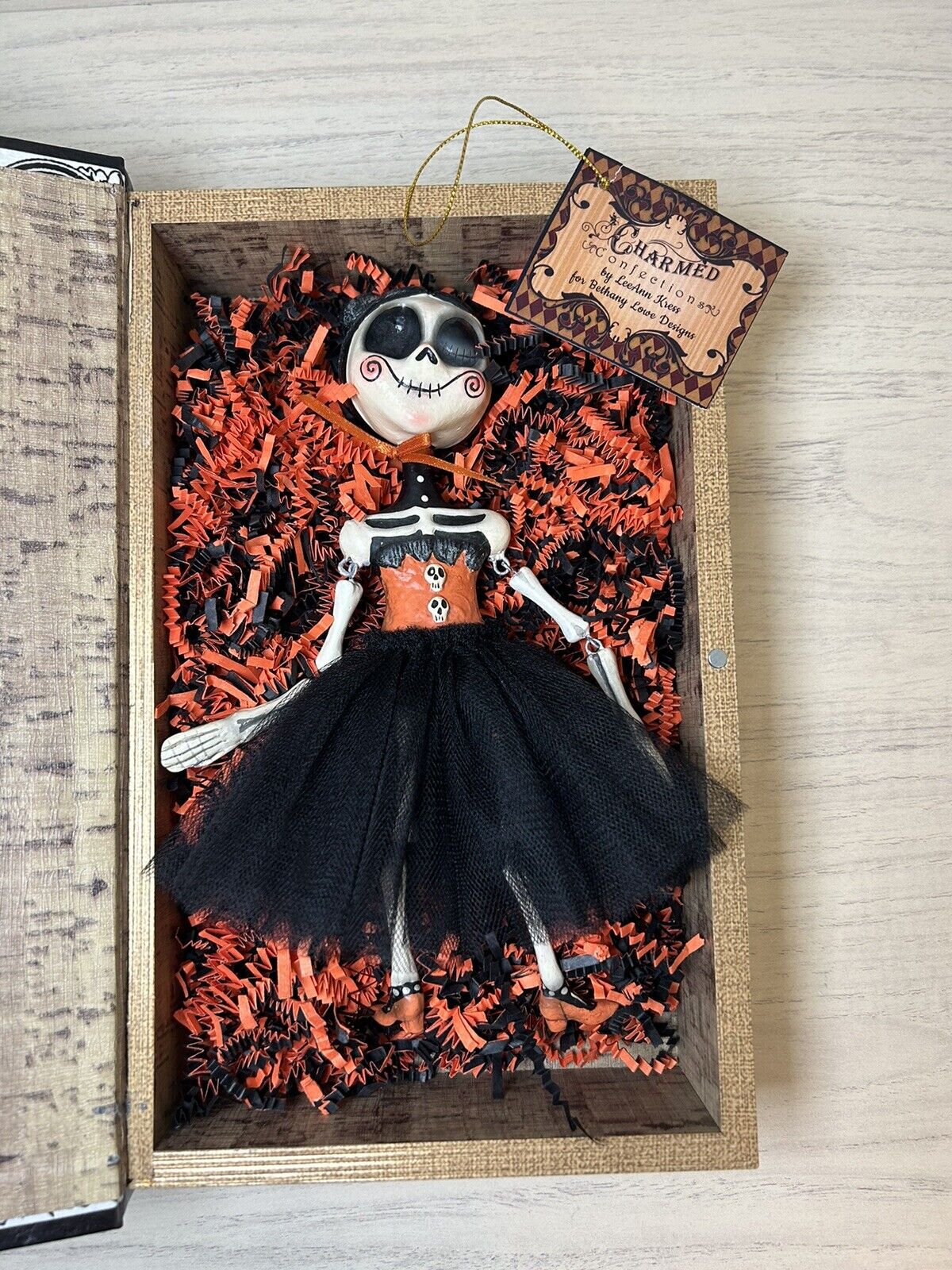 Bethany Lowe Halloween Charmed Confections Leann Kress Skeleton Doll Girl