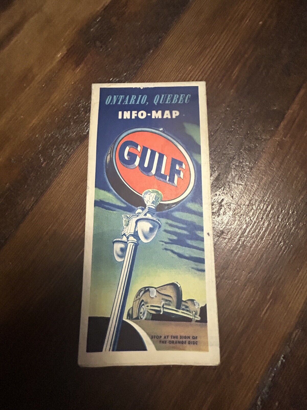 Vintage Gulf  1940’s Ontario, Quebec Info Map Travel Road Map-Form S P 1825R