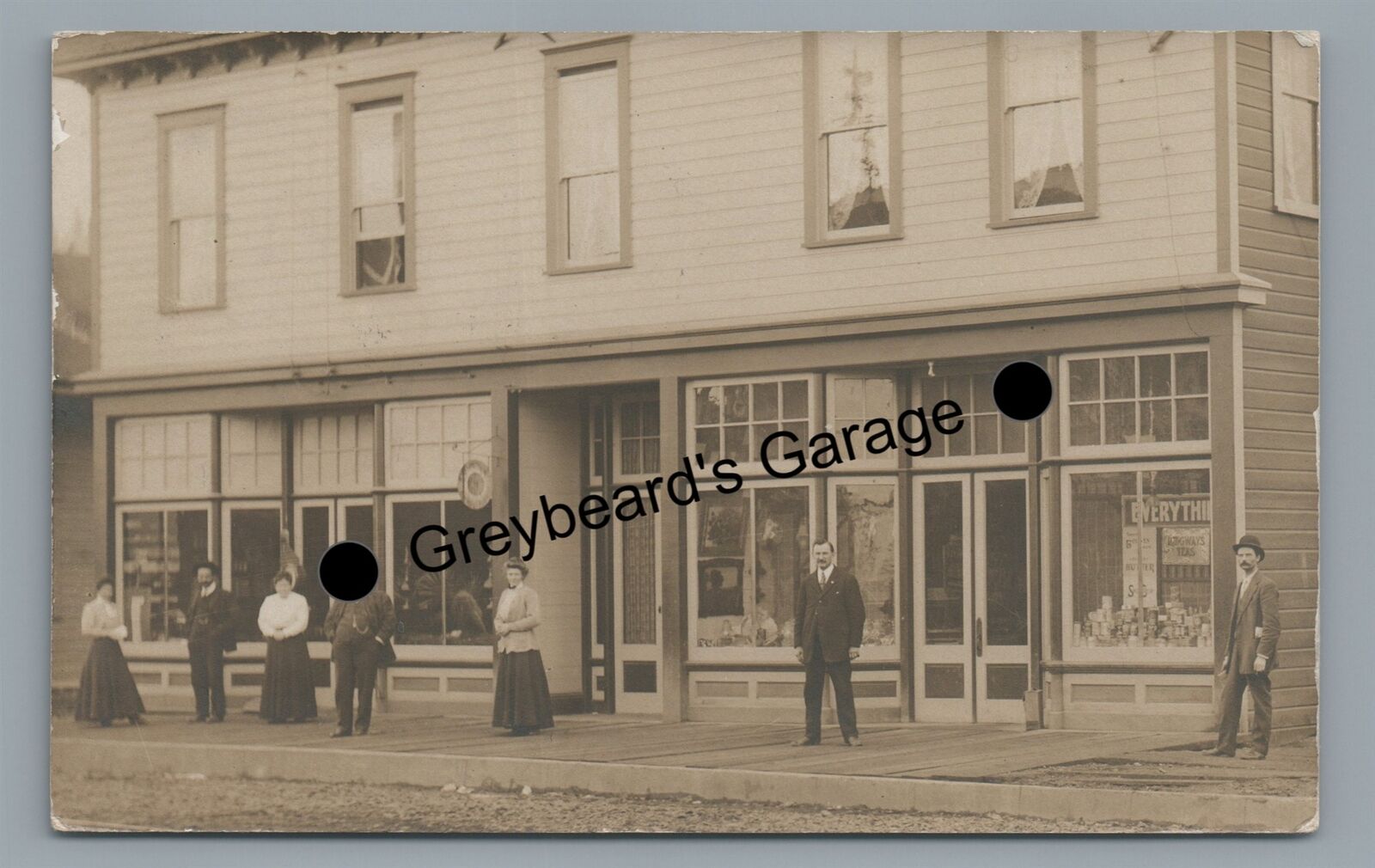 RPPC General Store in RAINIER OR Oregon Vintage 1909 Real Photo Postcard