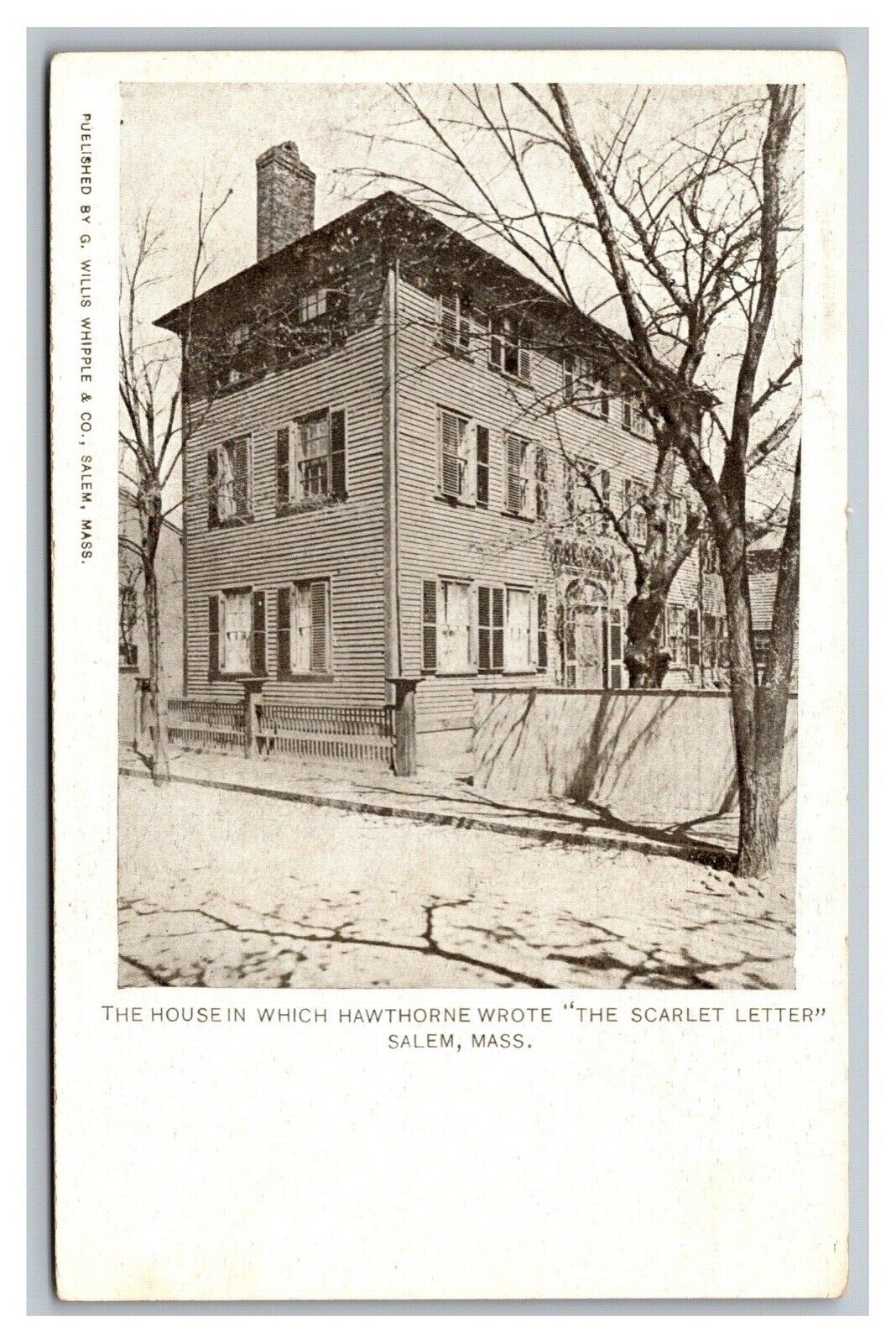 Salem, MA Massachusetts, Hawthorne House Scarlet Letter Undivided Back Postcard 