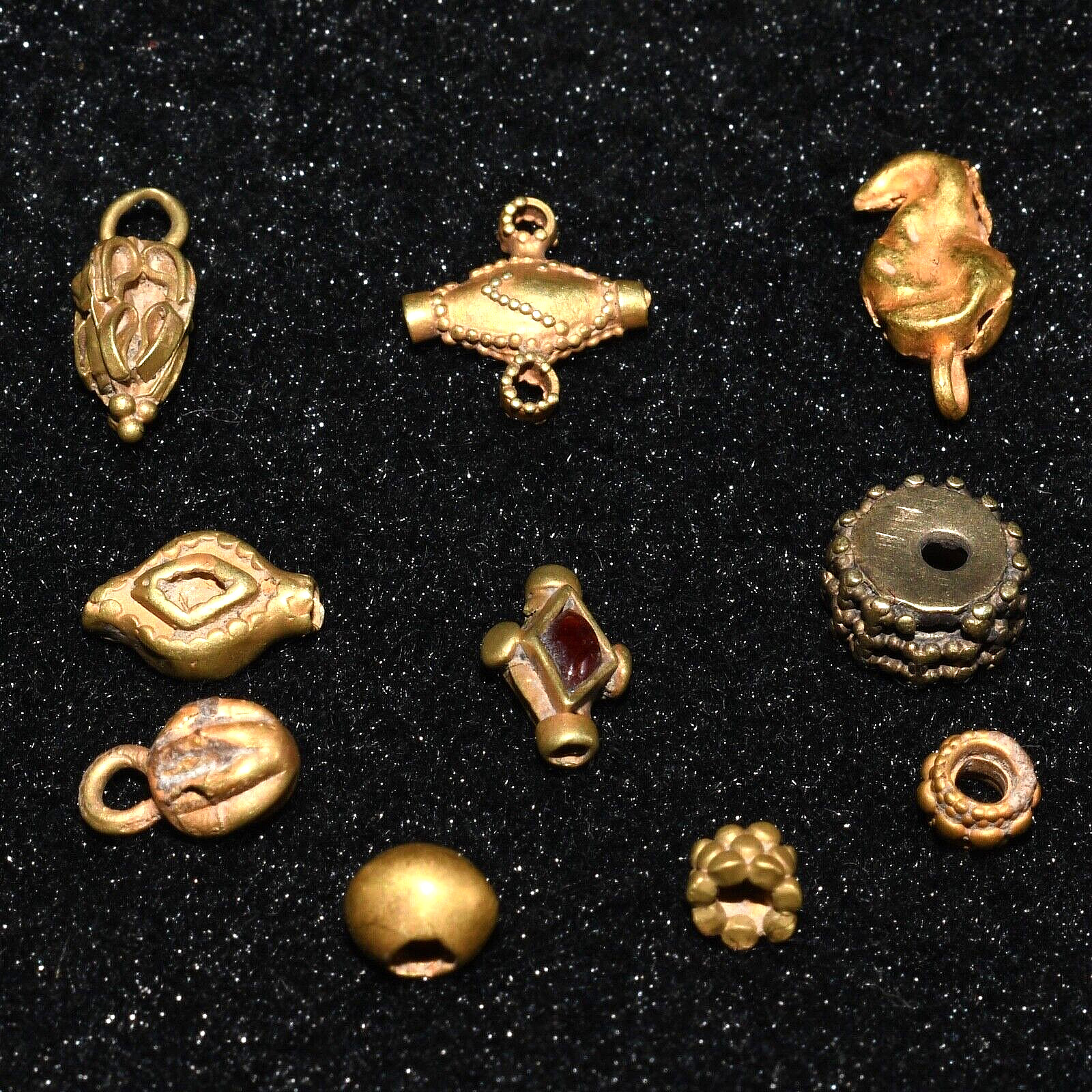 10 Genuine Ancient Greek & Roman Gold Beads Ornament Ca. 100 BC - 1st Century AD