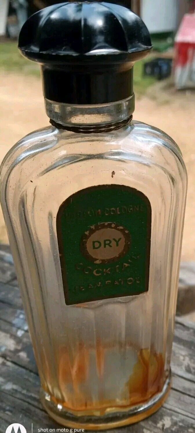 Vintage 1932 Jean Patou Cocktail Dry Parfum Cologne Bottle - Made In France