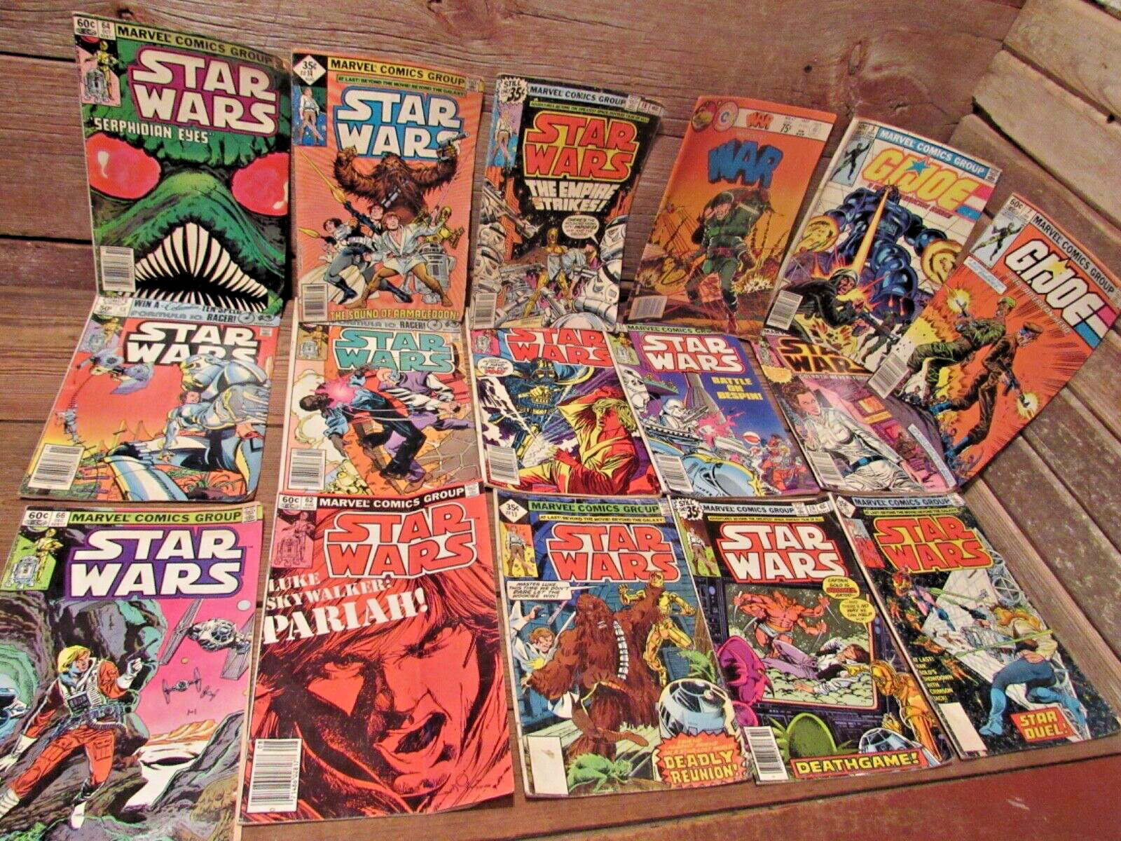 Vintage LOT Star Wars, GI JOE, WAR Comics Collection Marvel & Charlton