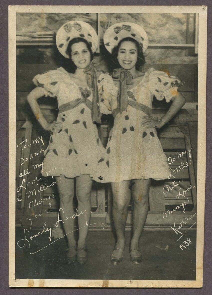 Burlesque Hostess Showgirl 1938 Rare Inter Racial Photo Risque Black Girl J6270