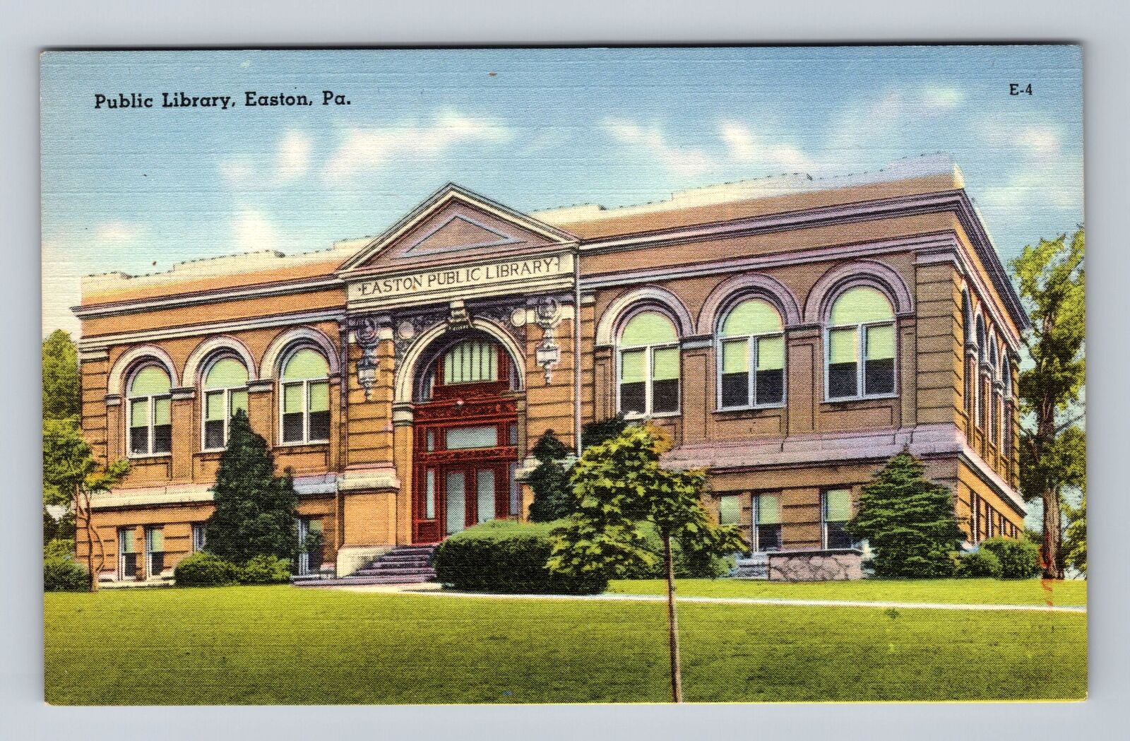 Easton PA-Pennsylvania, Panoramic View Public Library, Antique Vintage Postcard