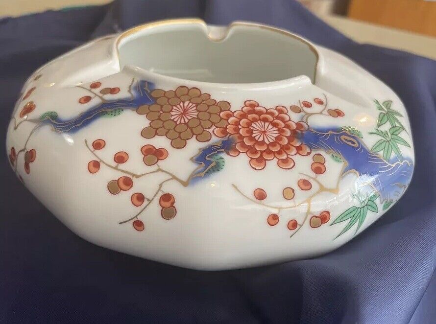 Vintage Arita Ware Teapot Warmer /  Ashtray Fukagawa Japanese Pottery Haizara
