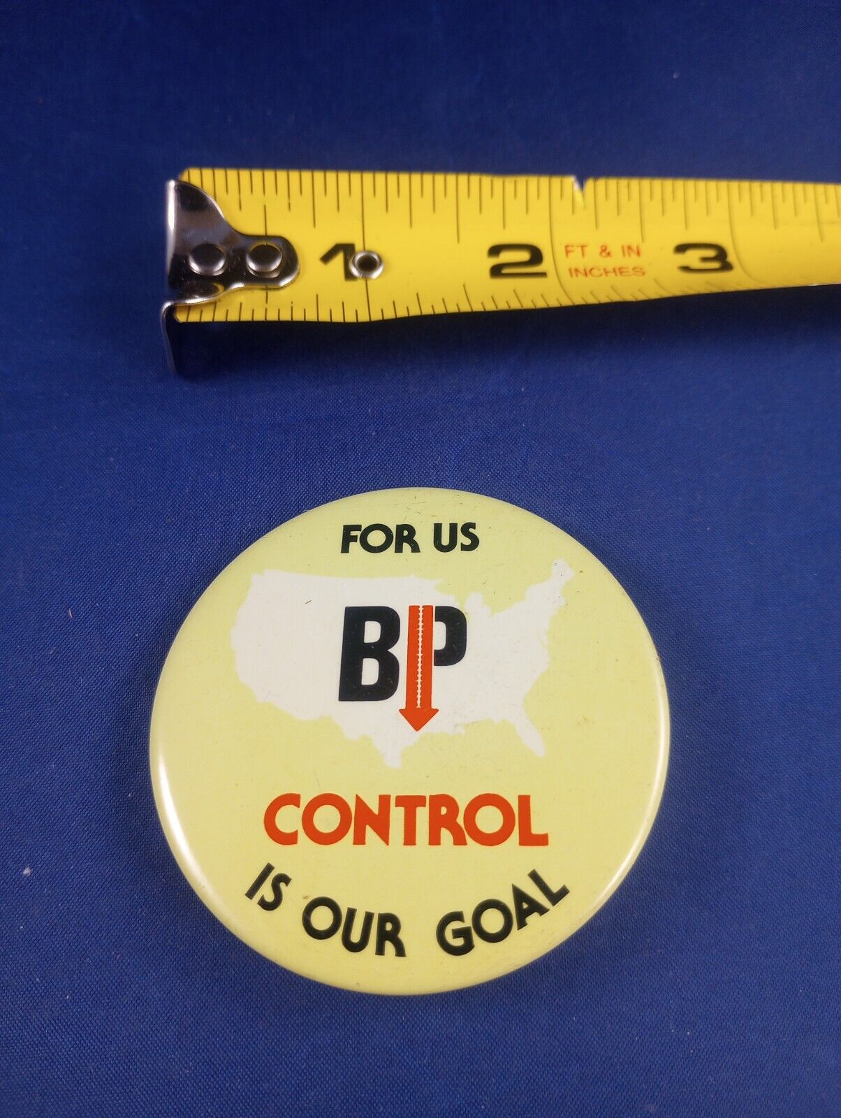 Vtg BP Control Is Our Goal Pin Button Pinback    *125-X