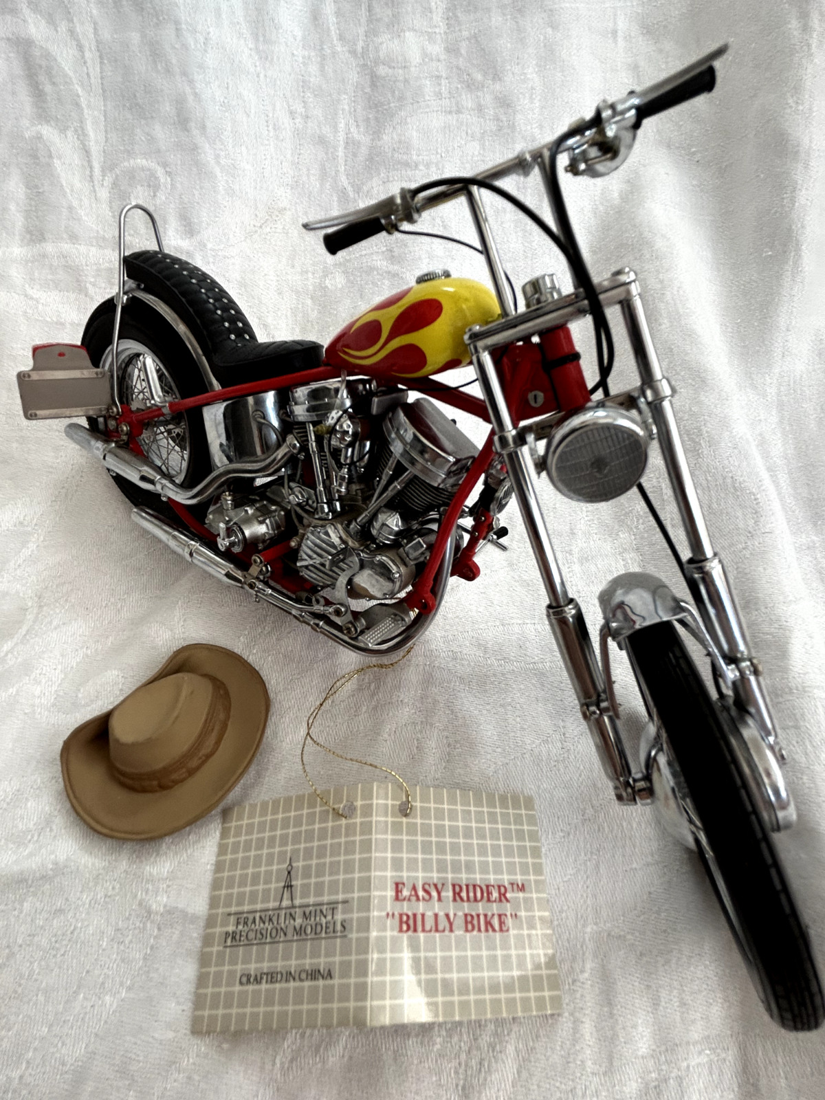 Franklin Mint 1/10 Scale Harley Davidson Easy Rider Billy Bike Chopper w/tag