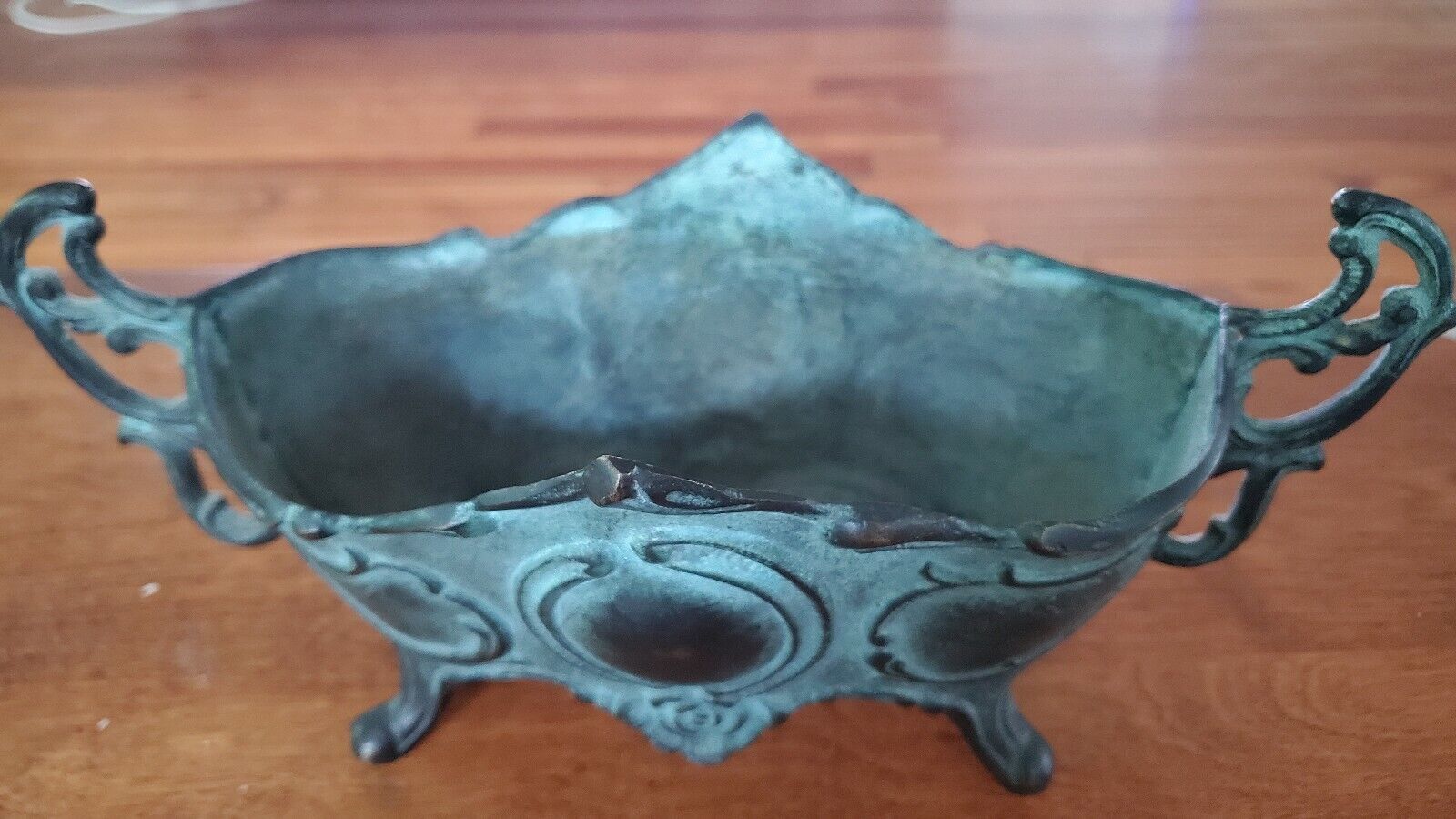 Antique Decorative Metal Bowl Heavy Patina