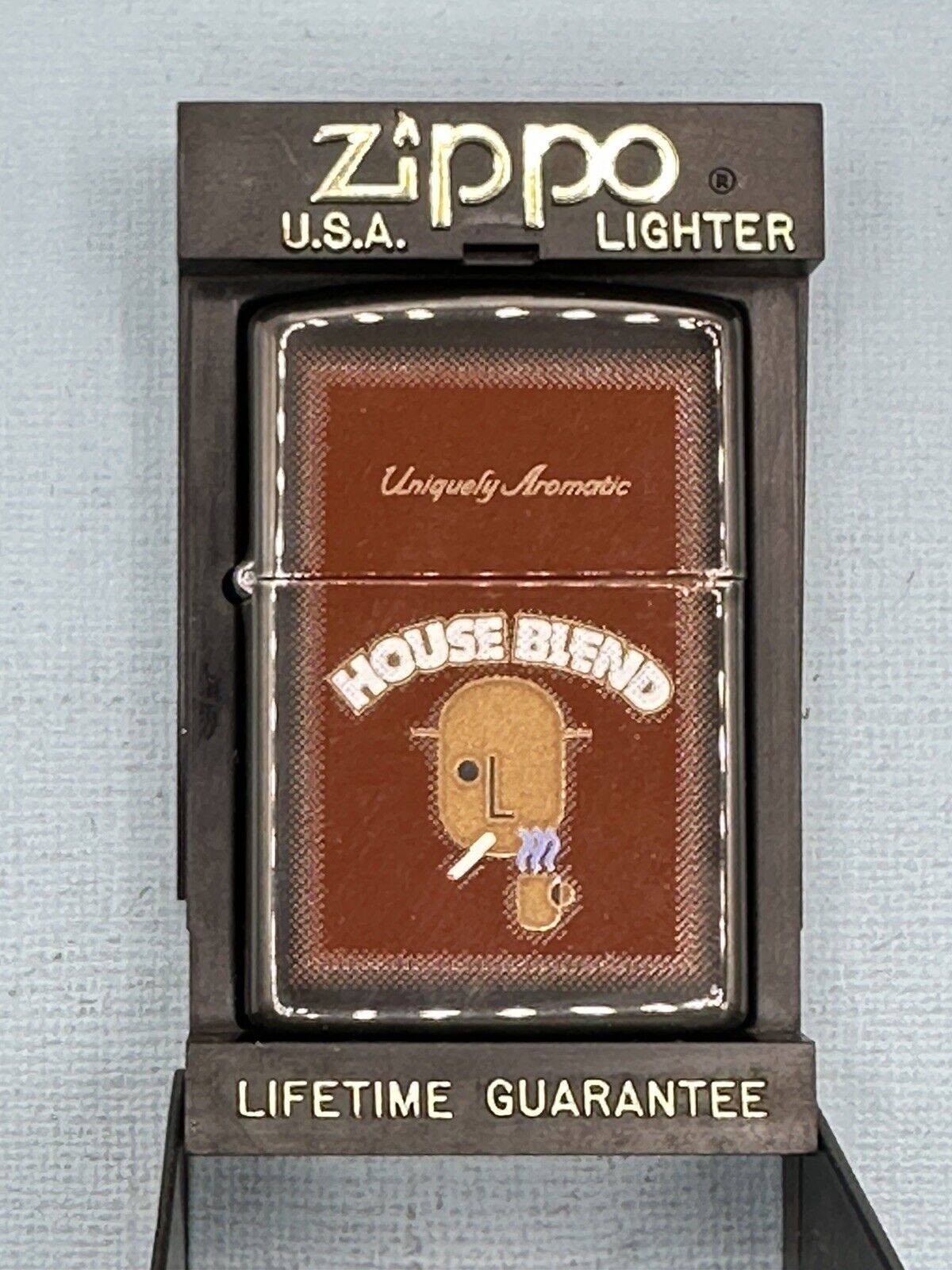 Vintage 1997 RJ Reynolds House Blend Uniquely Aromatic Zippo Lighter Rare NEW