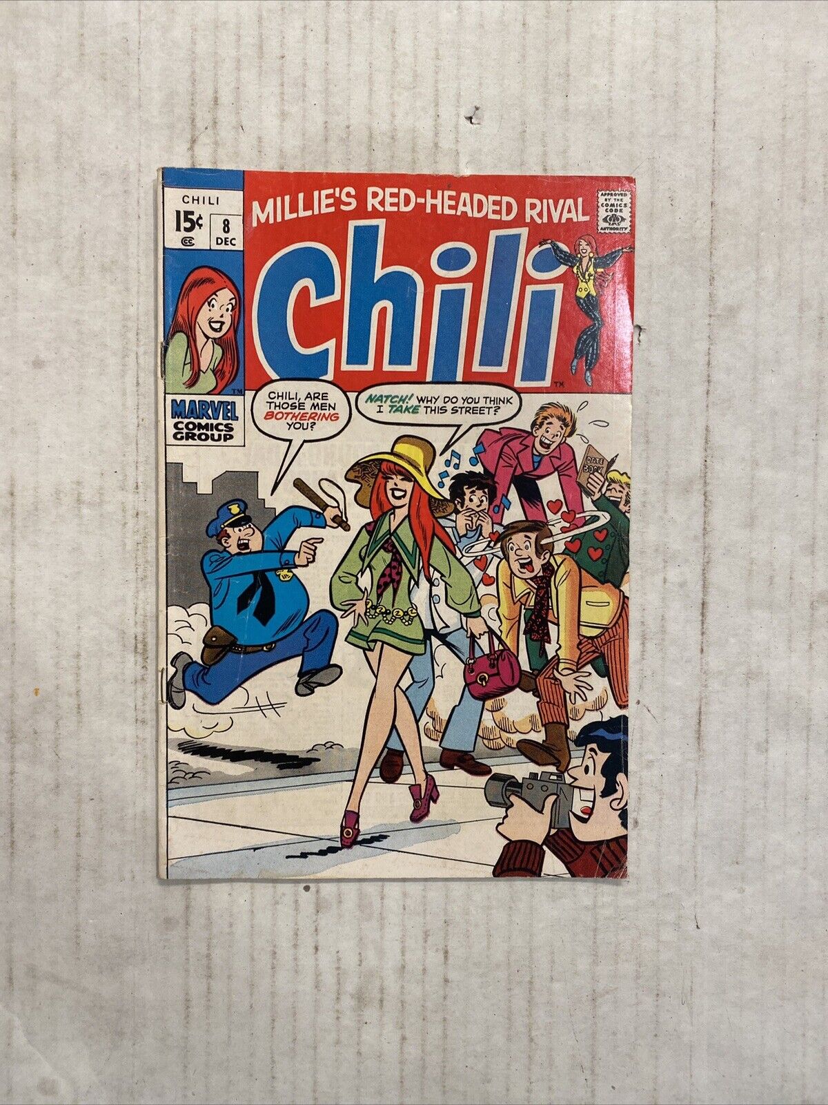 CHILI COMIC #8  DECEMBER 1969  Marvel : HOT SEXY HIPPIE : RD