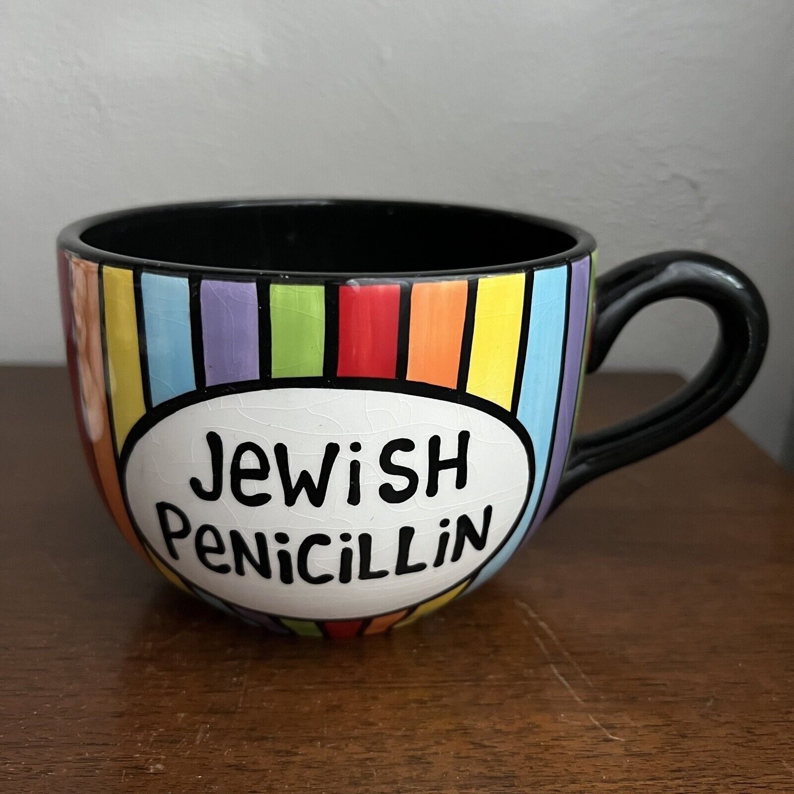 Jewish Penicillin Coffee Mug by Lorrie Veasey Our Name is Mud Rainbow Cup