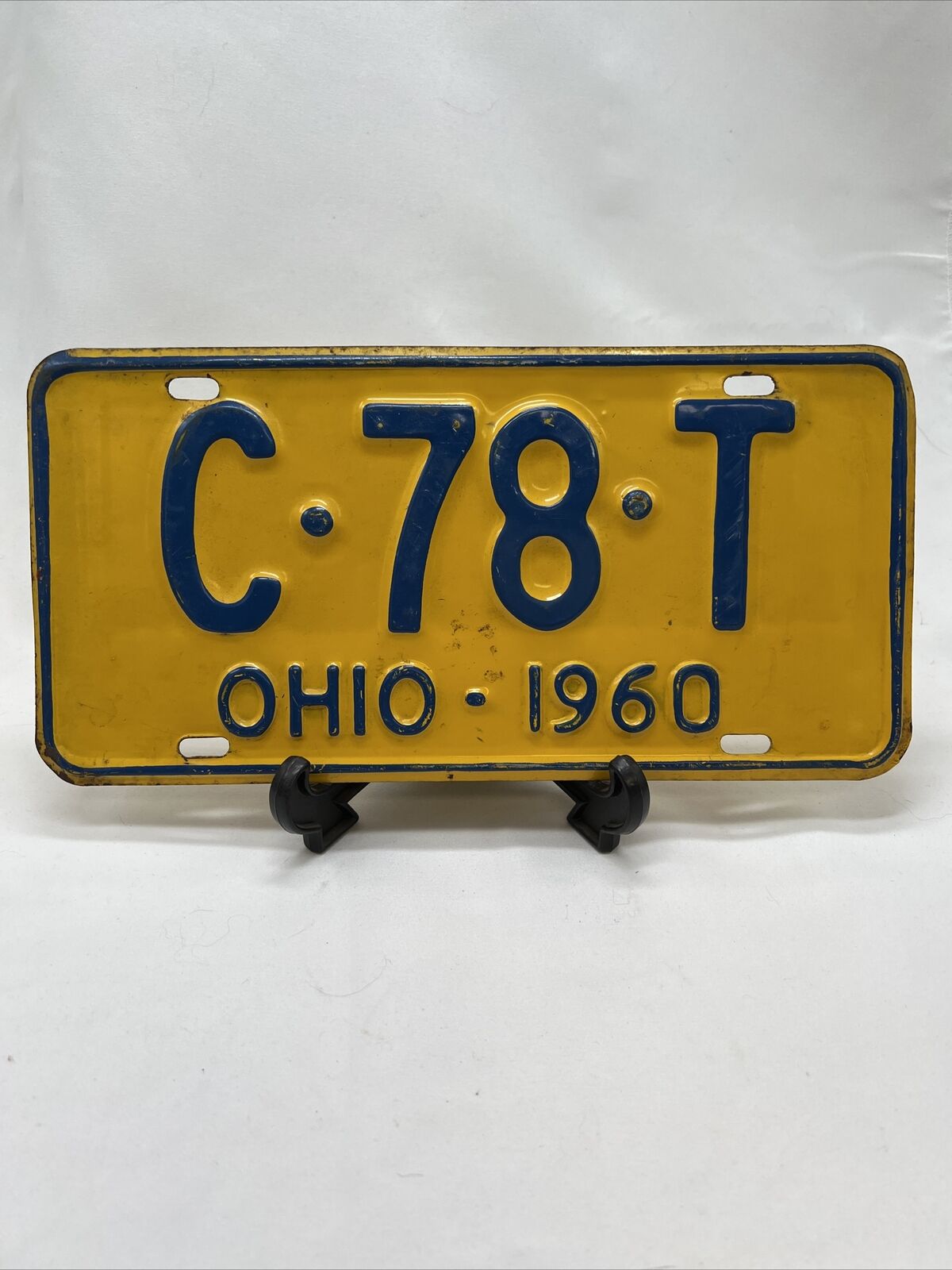 Ohio OH 1960 license plate #  C 78 T