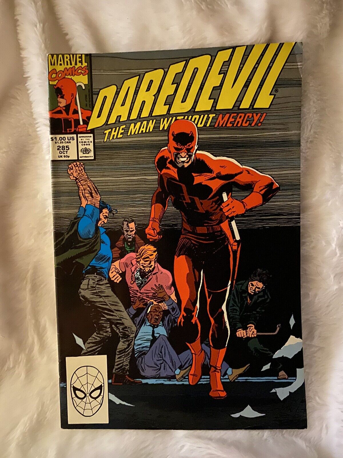 Daredevil 285, VF+ 8.5, Marvel 1990, Newsstand Bullseye, 1st Nyla Skin