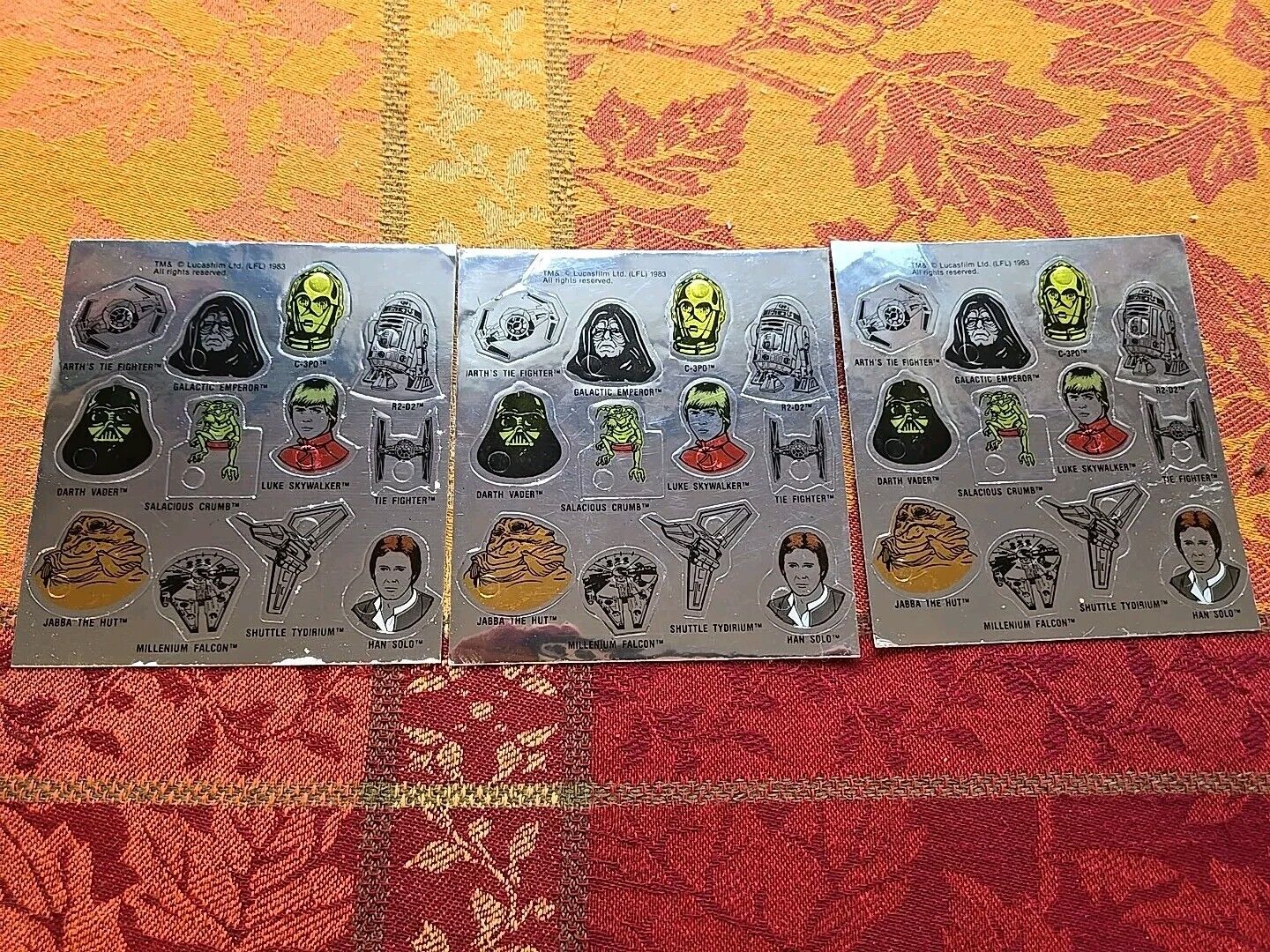 VINTAGE 1983 Lot Of 36 Stickers Star Wars: Return Of JEDI New Old Stock