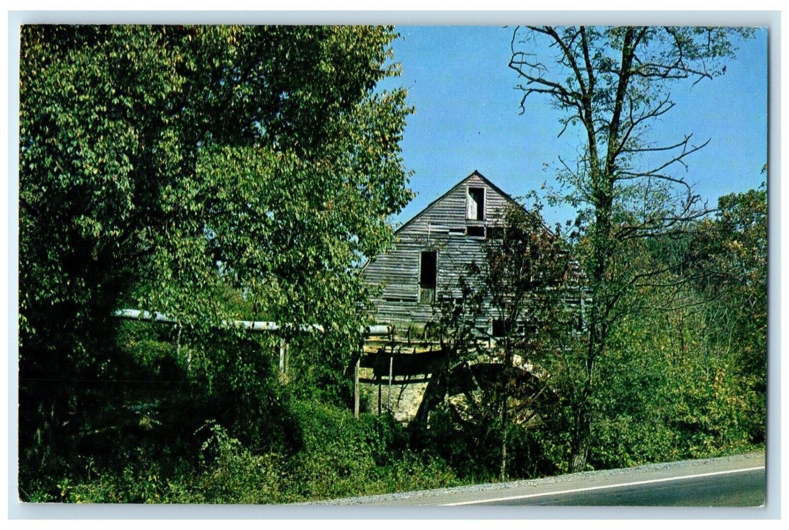c1960 Rice's Mill Picturesque Old Gris Mill Henry Kingsport Tennessee Postcard