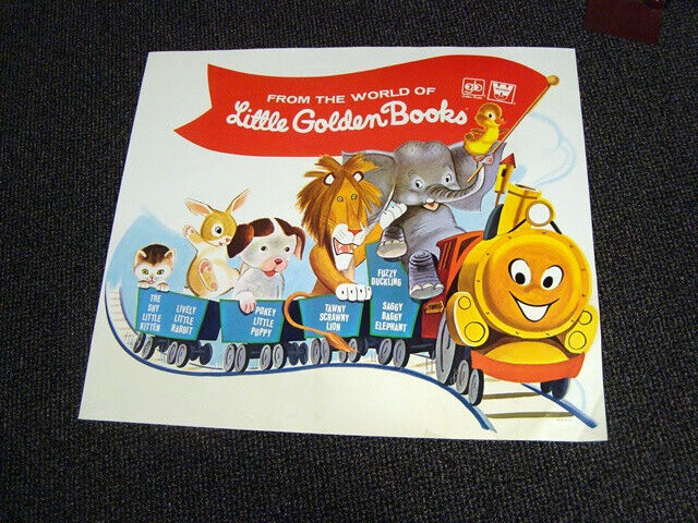 Circa 1960s Little Golden Books 2 ½ Foot Poster