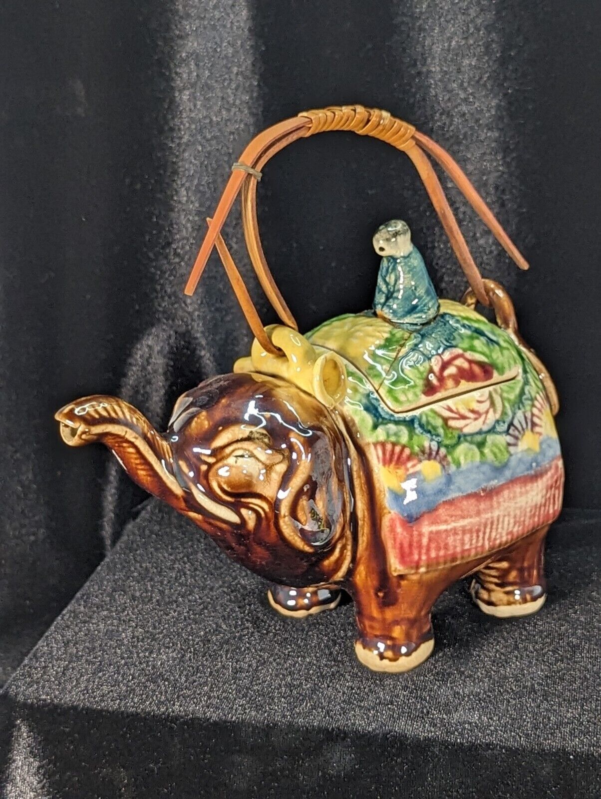1950 Occuiped Japan Vintage Handpainted Elephant And Rider  Teapot