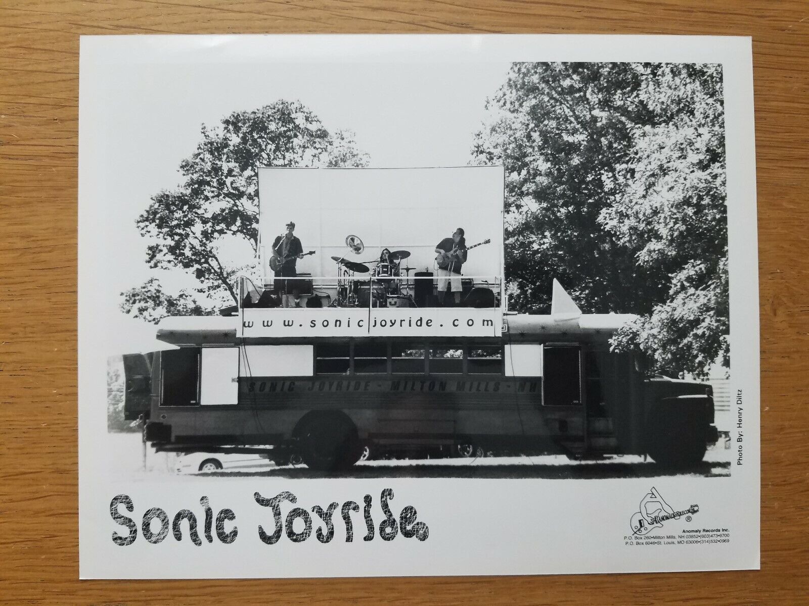 SONIC JOYRIDE Anomaly Records 8x10 BLACK & WHITE Press Photo 90\'s ALT ROCK 
