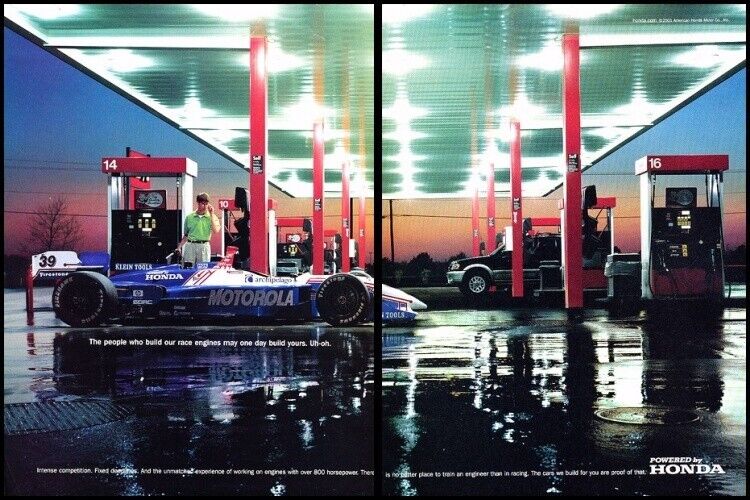 2002 Honda Formula Motorola Race Car 2-page Advertisement Print Car Art Ad J190