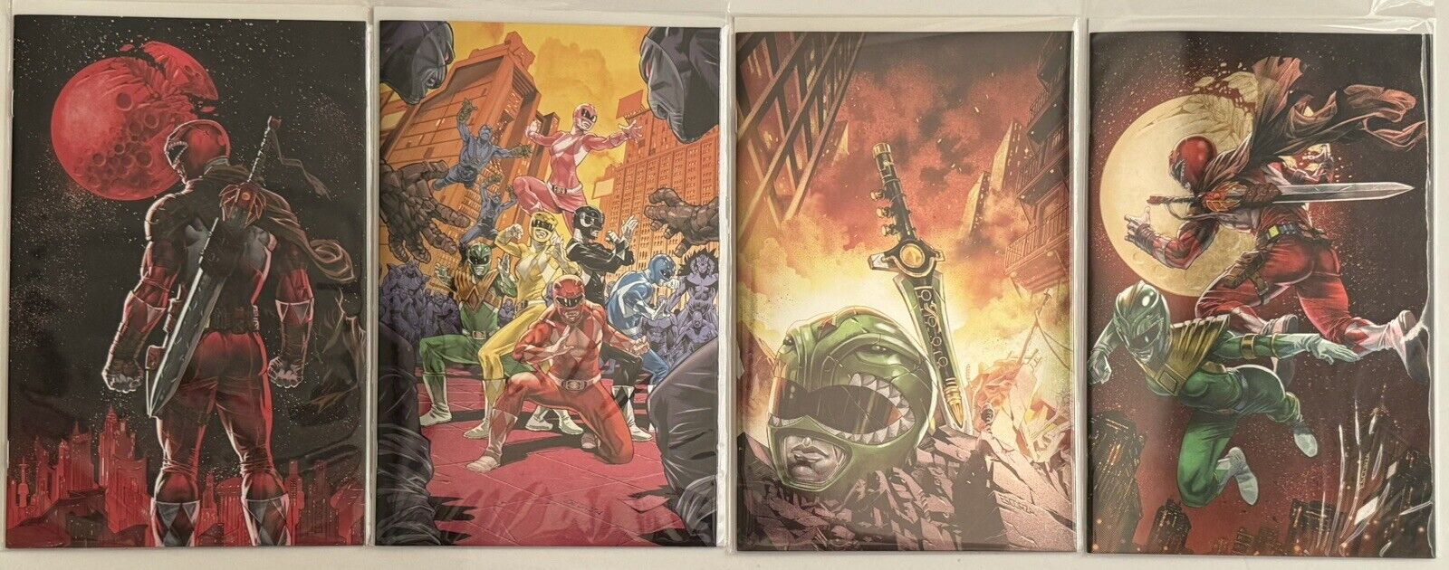 MMPR The Return #1,2,3 & 4 FOIL Variant Covers By The Escorza Brothers / 4x1