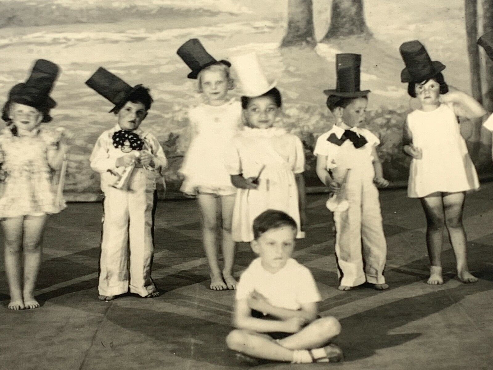 D1) RPPC Photo Postcard Kids School Play 1910-20's