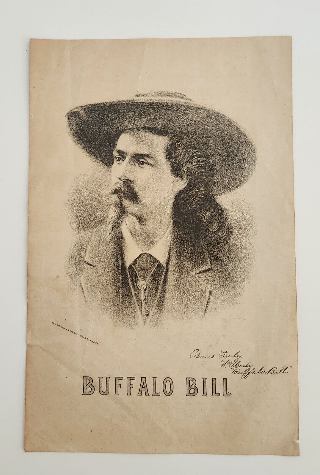 Buffalo Bill Portrait Hand Bill