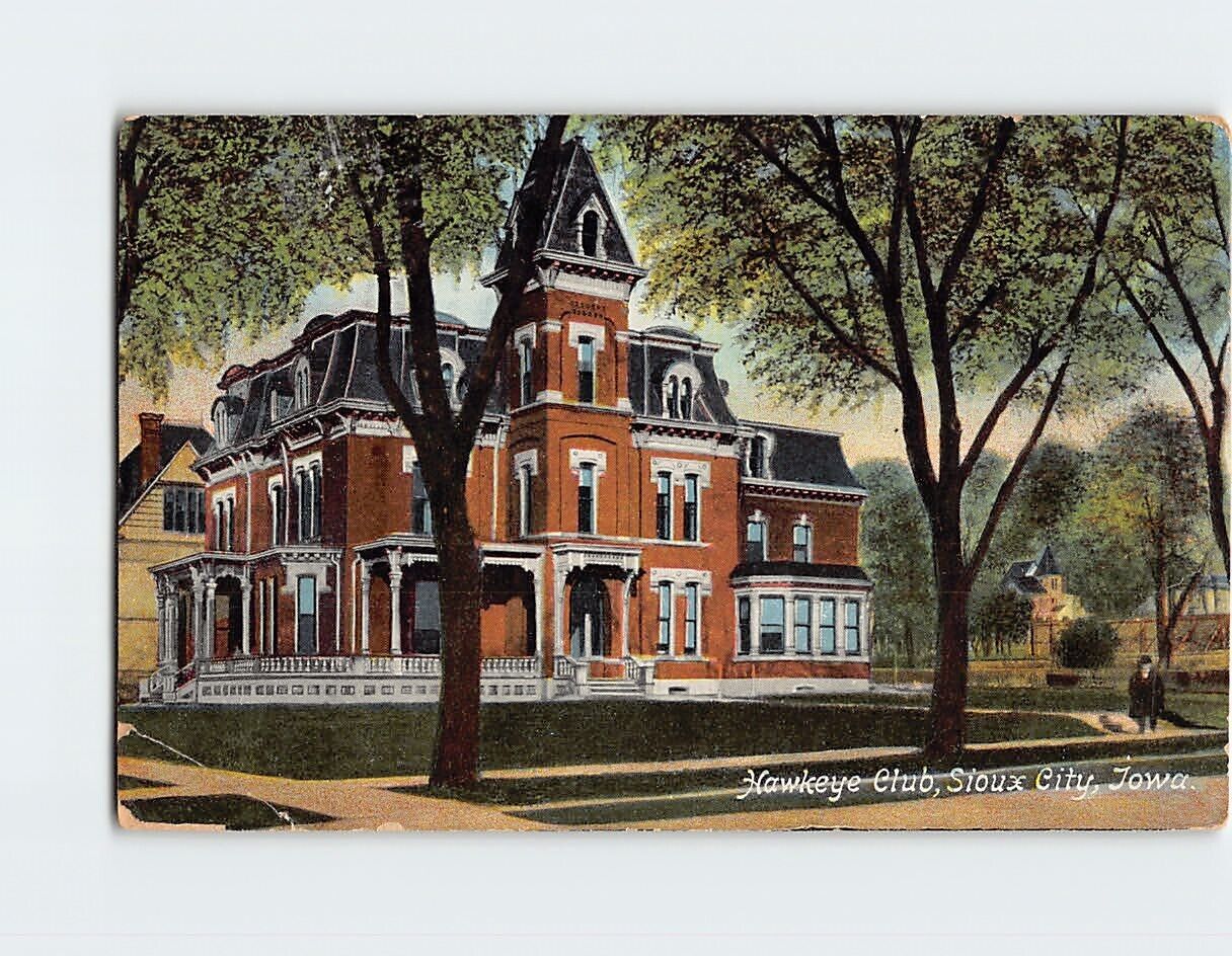 Postcard Hawkeye Club Sioux City Iowa USA North America