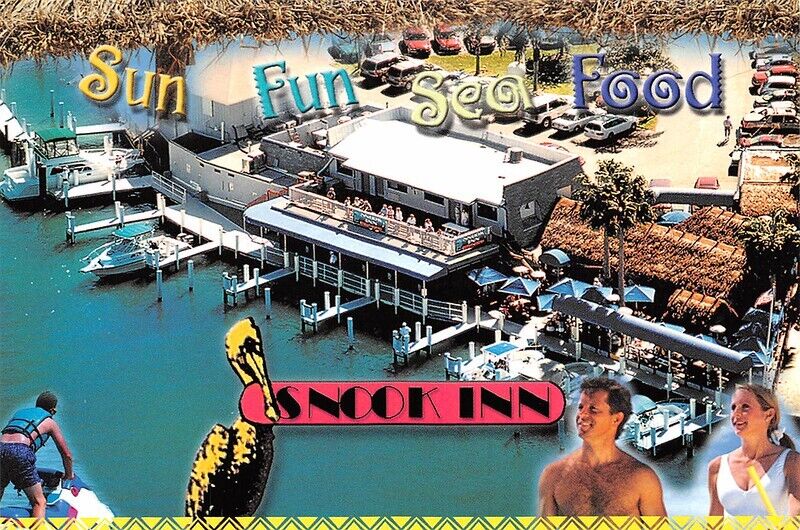 Snook Inn Restaurant Marco Island Florida Continental Size Postcard